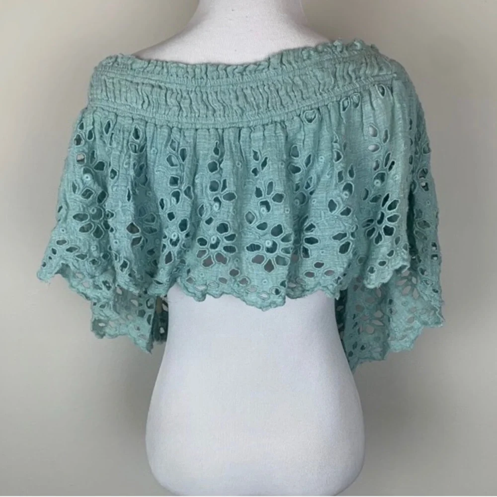 NWOT Free People‎ One Perla Top In Seafoam Green